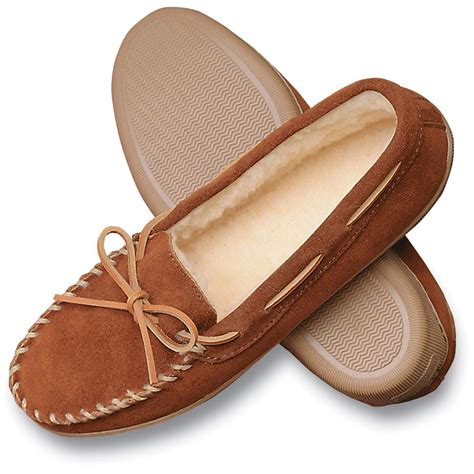 Men's Minnetonka Moccasins Pile Lined Hardsole Indoor / outdoor Slipper ...