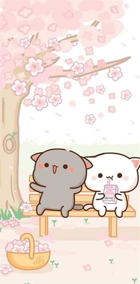 Kawaii cat wallpaper by Ch0uka - Download on ZEDGE™ | 976c | Fond d ...