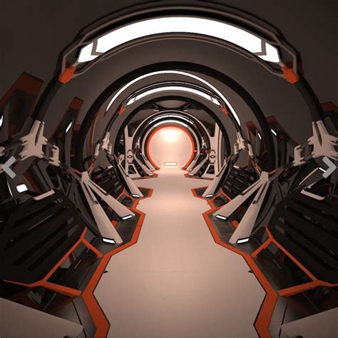 Sci fi Corridor Hallway Interior 3D model free by A-Cermak.deviantart ...