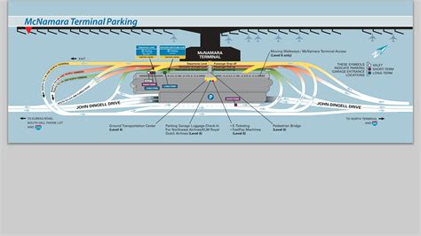 Map - Detroit Airport | Detroit Metro Airport-Arrivals, Departures, Parking