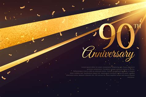 90th anniversary celebration card template - Download Vetores e ...