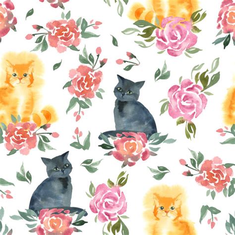 Fluffy Orange Kitten Background Illustrations, Royalty-Free Vector ...