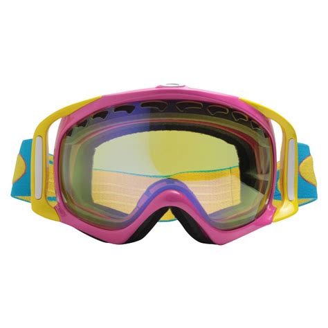 Oakley 57-385 Crowbar Hot Pink w HI Yellow Lens Womens Mens Snow Ski ...