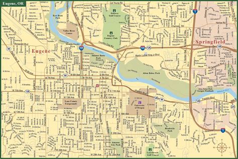 Eugene Downtown Map | Digital Vector | Creative Force