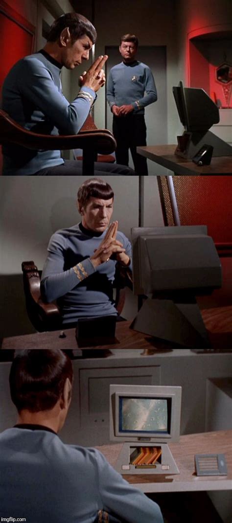 Spock Watching Tv Blank Template - Imgflip