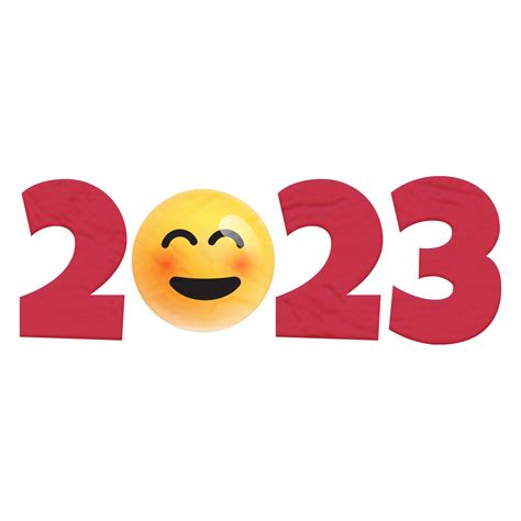 Bonne année 2023 avec icône emoji 16589240 PNG