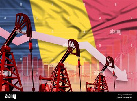 Chad oil industry concept, industrial illustration - lowering down ...