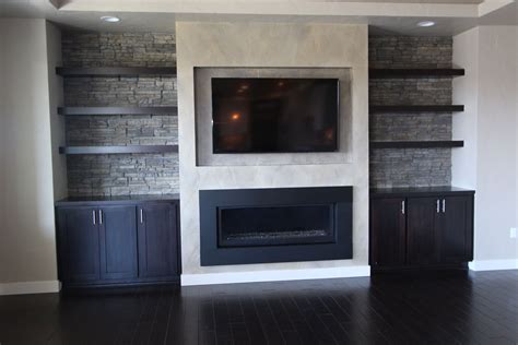 Floating Shelves, NOT anything else... | Living room with fireplace ...