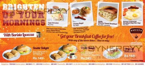 Barista Lavazza Sri Lanka Menu – Prices and Pictures attached (May 2013 ...