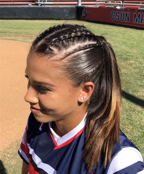 Softball Hairstyle For Medium Length Hair | Soccer hairstyles, Sports ...