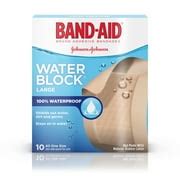 100% Waterproof Large Band-Aid Brand Water Block Plus Adhesive Bandages ...