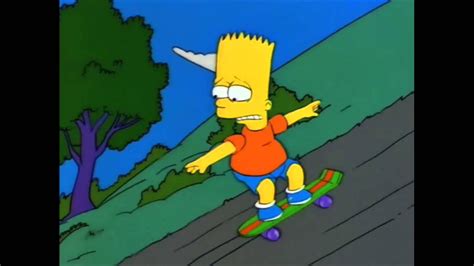 The Simpsons - Bart skateboarding - YouTube