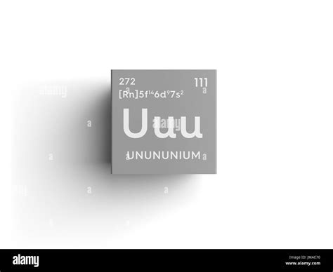 Unununium. Transition metals. Chemical Element of Mendeleev's Periodic ...