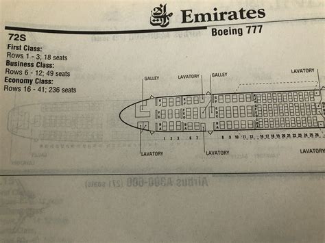 emirates seat map