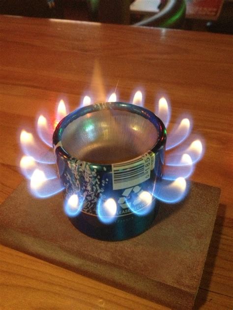 DIY alcohol stove I made out of a Bud Light aluminum bottle. It works ...