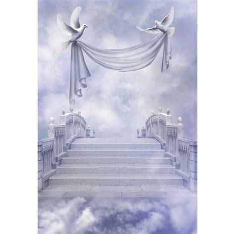 Buy CSFOTO 5x7ft Stairway to Heaven Backdrop Kingdom of God Backdrop ...