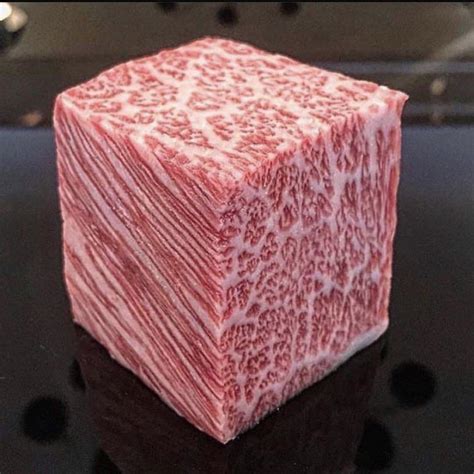 This perfectly cut cube of WAGYU BEEF ready for the grill. : r ...