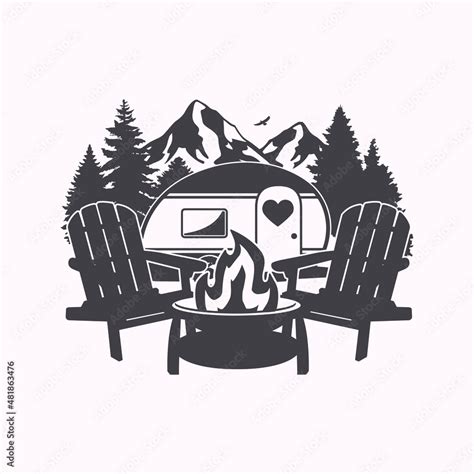 Camping Silhouette Clip Art