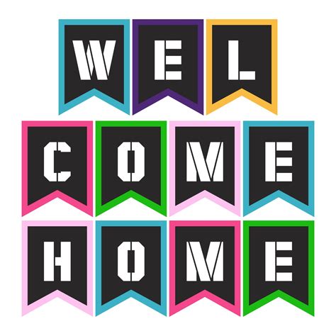 Welcome Home Banner - 10 Free PDF Printables | Printablee