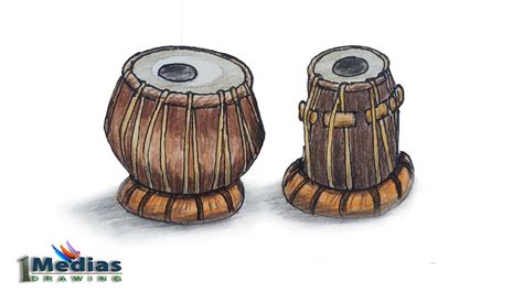 How to Draw Tabla Step by Step (Very Easy) - YouTube