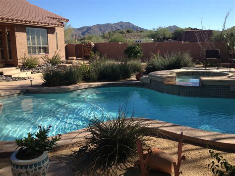 Beautiful Front Lawn Landscapes Work, Arizona Backyard Pool Landscaping ...