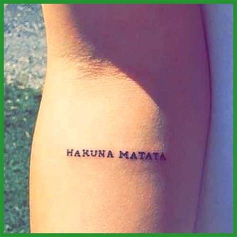 Hakuna Matata Tattoo - Tattoo Designs for Women