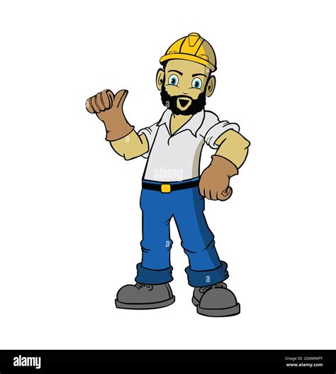 Cartoon character construction worker illustration vector eps format ...