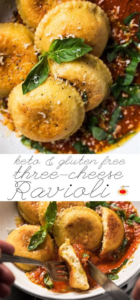 Gluten Free & Keto Three Cheese Ravioli 🧀 #keto #ketodiet # ...