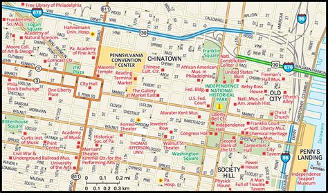 Downtown Philadelphia map - Map of downtown Philadelphia (Pennsylvania ...