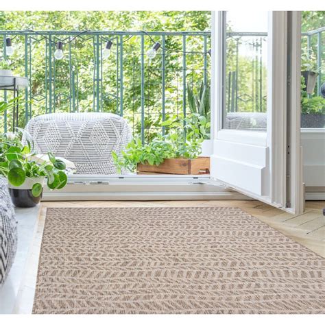 Dovecove Brown/Natural Indoor/Outdoor Rug & Reviews | Wayfair