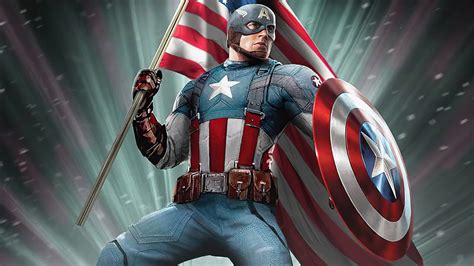 Captain America With Flag 4k Wallpaper,HD Superheroes Wallpapers,4k ...