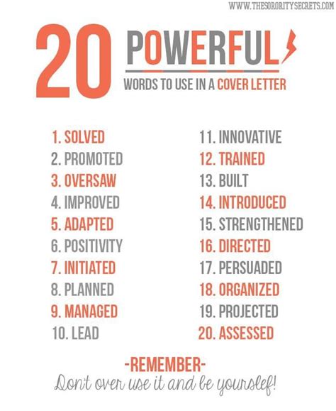 20 Powerful Words to Use in a Resume : r/jobs