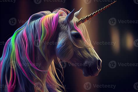 Realistic rainbow unicorn. 22027883 Stock Photo at Vecteezy