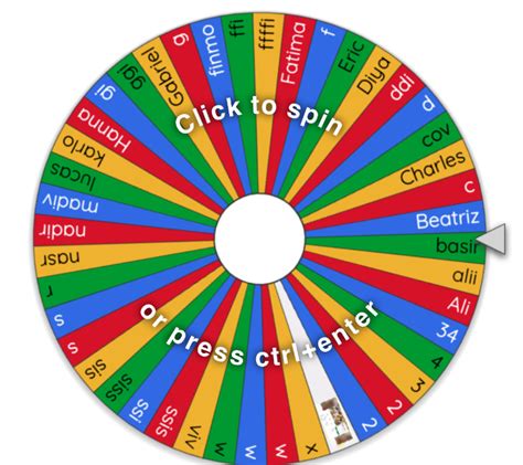 Wheel Of Names Random Selector