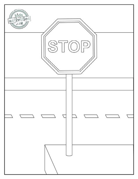 Free Traffic & Stop Sign Coloring Pages - Road Signs! | Kids Activities ...