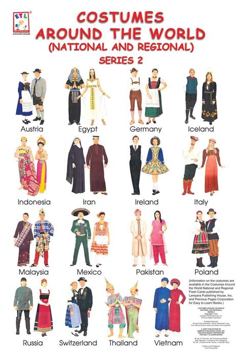 an advertisement for costumes around the world, including men's and ...