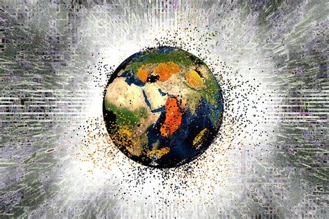 Earth destruction, illustration - Stock Image - F017/7590 - Science ...