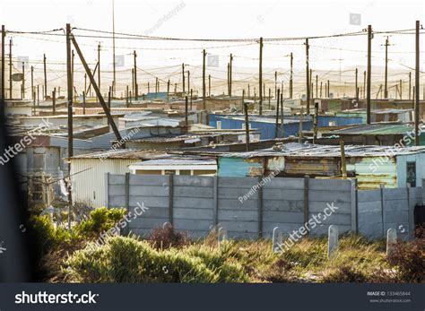 Slum Houses Outside Of South Africa Cape Town Stock Photo 133465844 ...