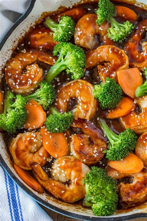 Shrimp Stir-fry with an easy honey garlic soy-sauce, plump seared ...