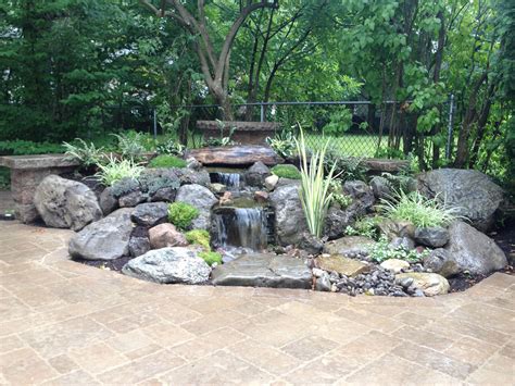 Pondless Waterfalls Water Feature, Landscape Design with Paver Patio ...