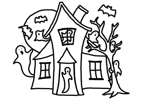 Free Printable Haunted House Coloring Pages For Kids