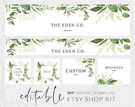 Etsy Shop Design Set Etsy Banner Etsy Shop Kit Template - Etsy