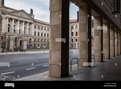 Berlin, Germany, Bundesrat building from colonnade on oposite side of ...