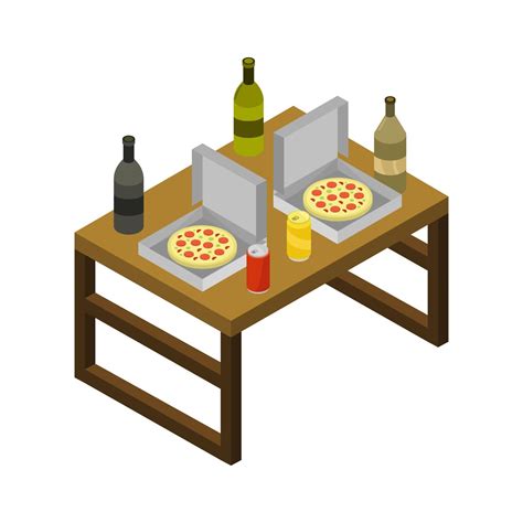 Isometric kitchen table 2387977 Vector Art at Vecteezy