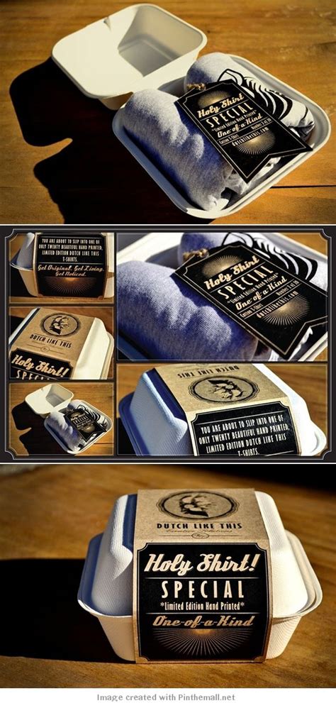 Creative T-shirt packaging Design Examples | Shirt packaging, Tshirt ...