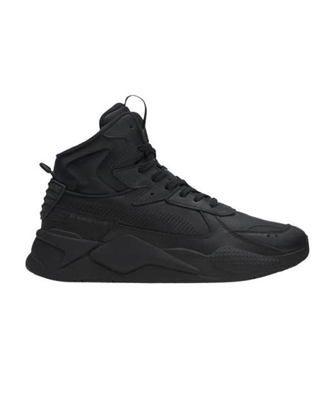 PUMA Rs-x Mid Leather 'triple Black' for Men | Lyst