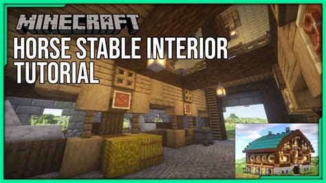 Minecraft: How to do a Horse Stable Interior - YouTube