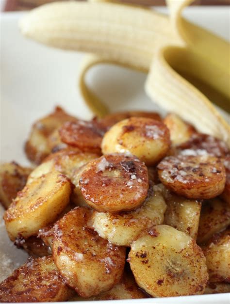 Pan Fried Cinnamon Bananas. The Healthy Alternative Snack