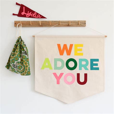 We Adore You Wall Banner By House of Hooray | notonthehighstreet.com