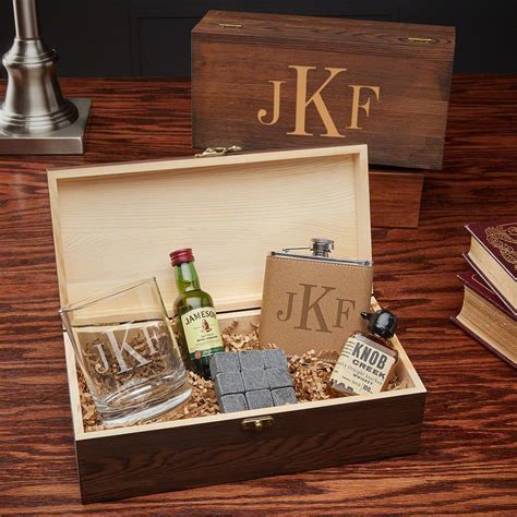 Classic Monogram Custom Whiskey Gift Set for Men